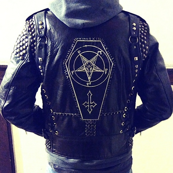 goth leather jacket